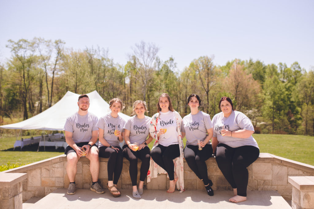 bridal party, wildfire crowns photography, wedding day